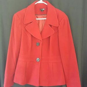 Red waist length peacoat Excellent condition