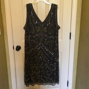 Pisarro Nights Beaded Cocktail Dress 22W
