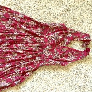 Burgundy Paisley Dress