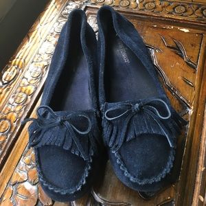 Navy Minnetonka Loafers