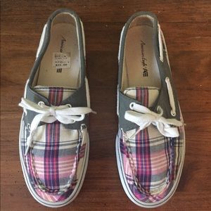 Plaid Boat Shoes
