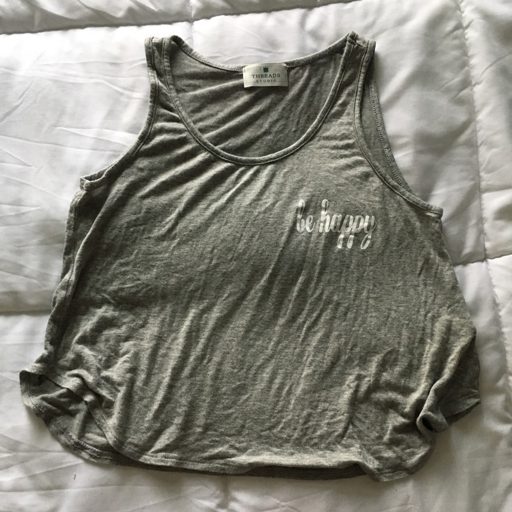 "Be happy" Crop Top