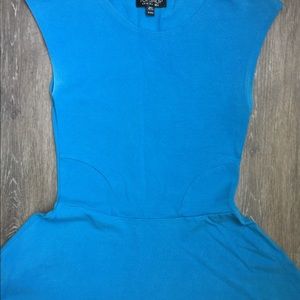 Turquoise TOPSHOP Jersey Skater-Style Dress