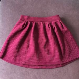 Burgundy Skater Skirt