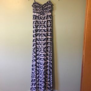 Tribal strapless Maxi
