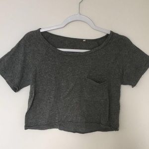 Gray Cropped Top