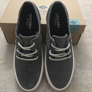 ‼️PRICE DROP‼️ Grey Leather Crest Rider Sperry