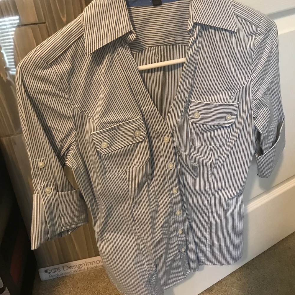 Express Military Button Up Top XXS