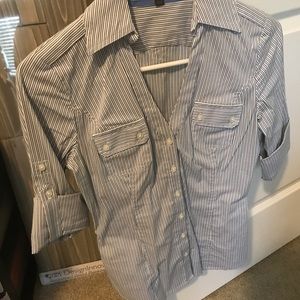 Express Military Button Up Top XXS