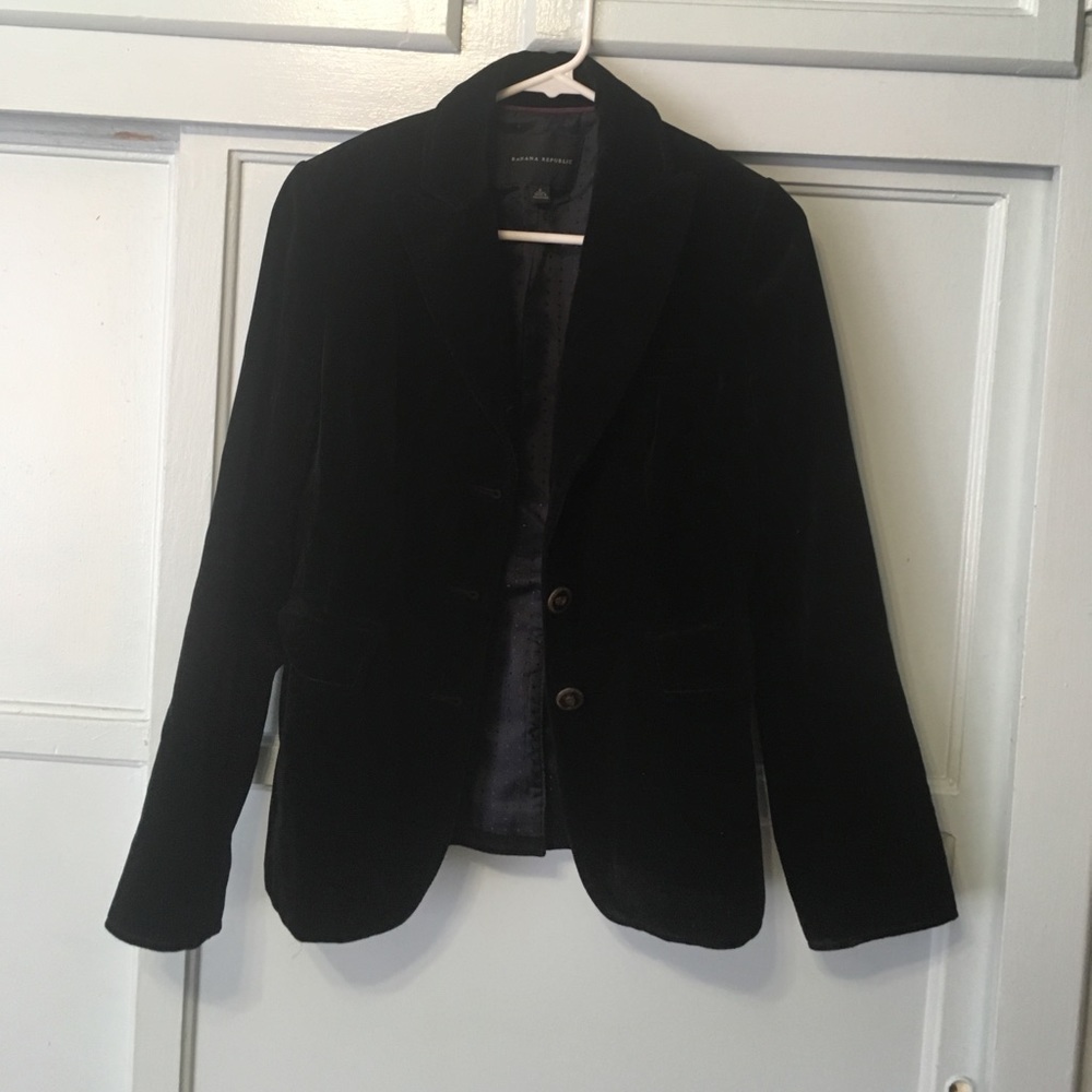 Black velvet banana republic jacket