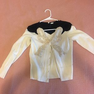 Anthropologie bow cardigan
