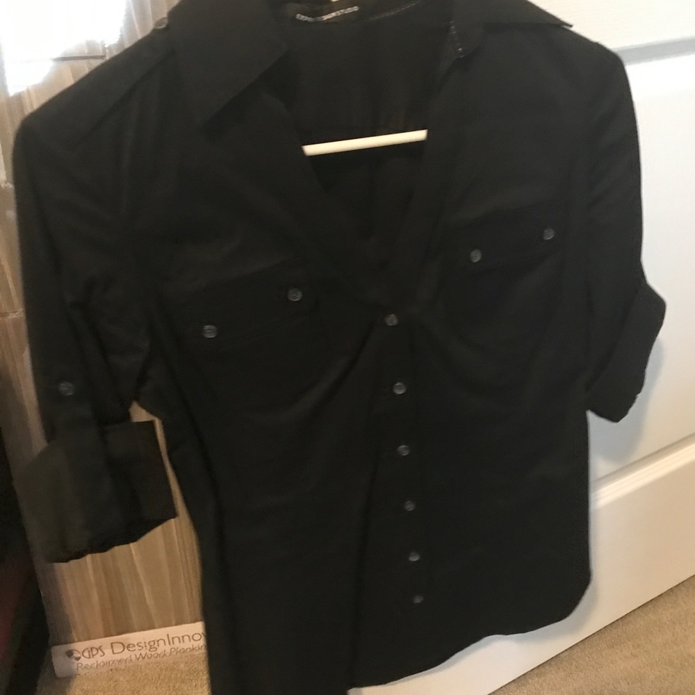 Express Military Button Up Top XS