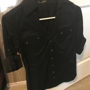 Express Military Button Up Top XS