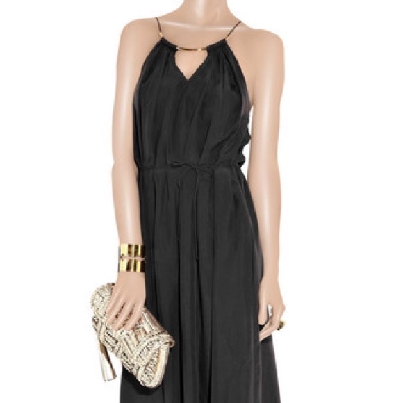zimmermann black silk dress