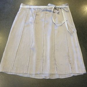 Mossimo Gray Silk Skirt