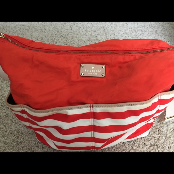 Kate Spade Serena orange nautical striped baby bag - Picture 3 of 8
