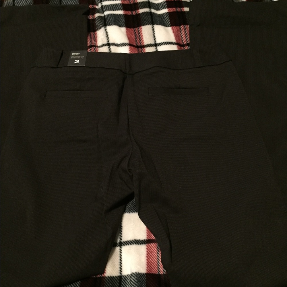 Dark brown Drew fit boot cut dress pants.