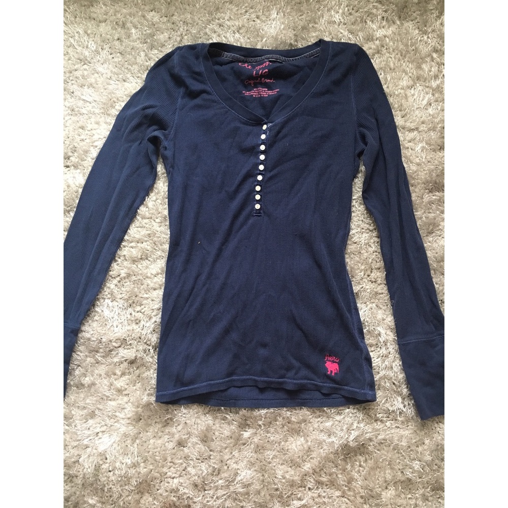 Navy blue Aeropostale long sleeve shirt.