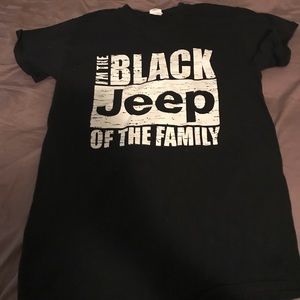 "I'm the black jeep of the family" tee never worn!
