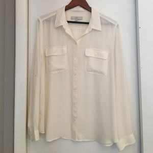 Loft cream colored blouse