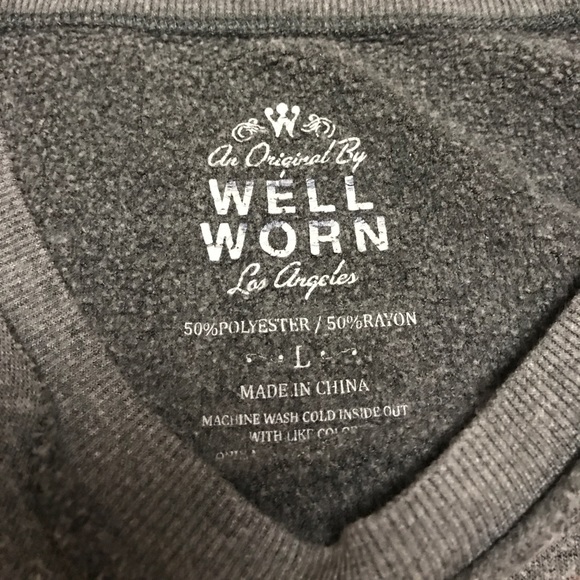 I ❤️ 🍟Day Gray Sweatshirt Size Large - Picture 3 of 4