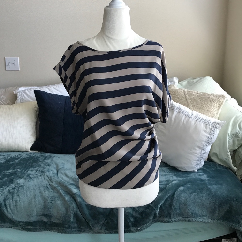 BCBG Silk asymmetric blouse