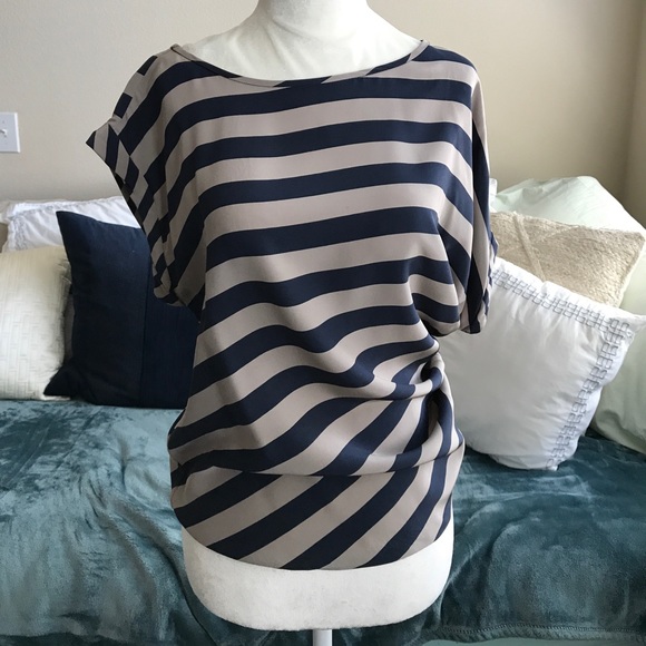 BCBG Silk asymmetric blouse - Picture 2 of 5