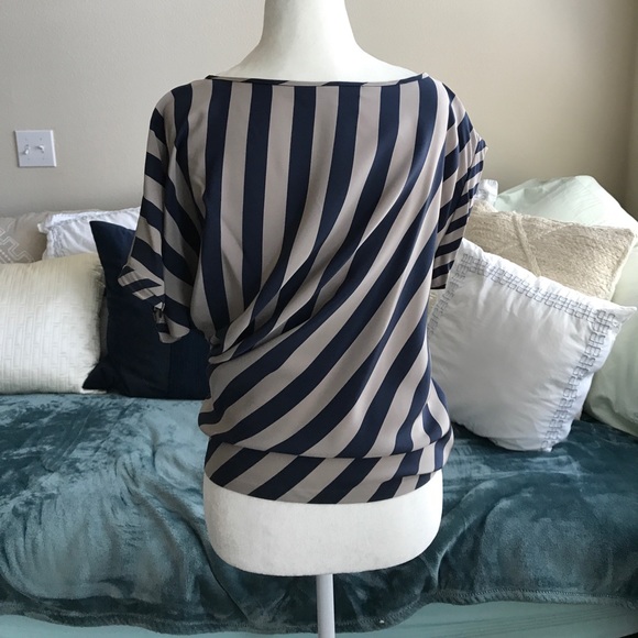 BCBG Silk asymmetric blouse - Picture 4 of 5