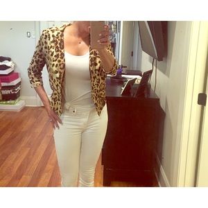 Leopard blazer. Size M but fits like a S