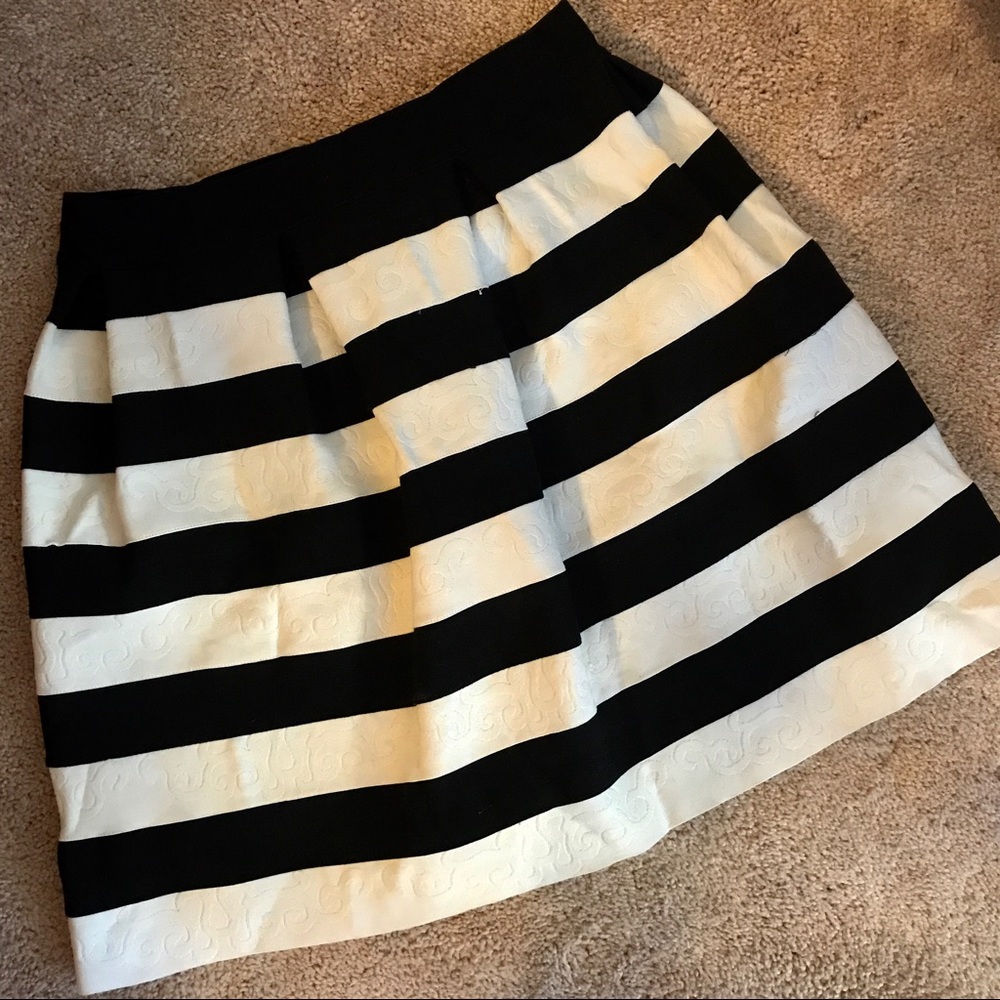 Cupcake Black & White Striped Skirt