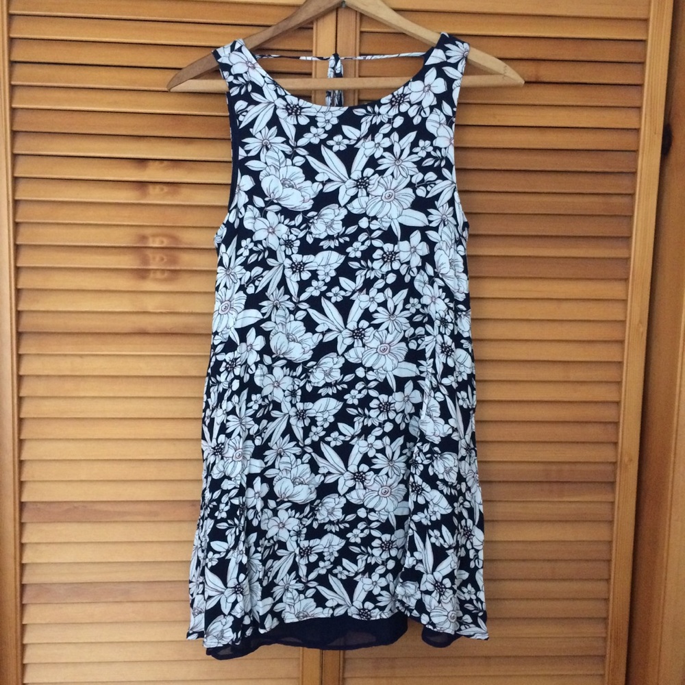 Navy Flower Dress