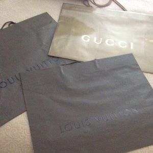 3 large shopping bags