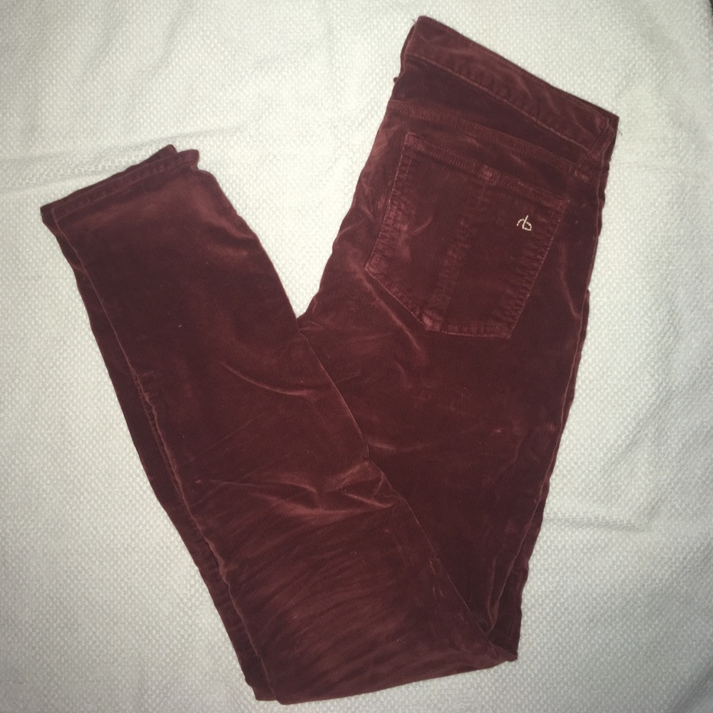 Rag & bone red corduroy pant