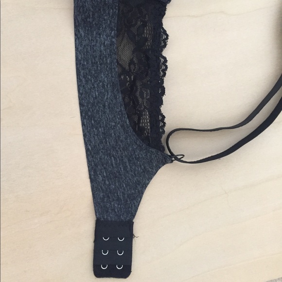 Lacy Black/Gray Bra - Picture 2 of 3