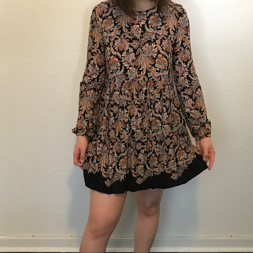 Zara Paisley Smock Dress