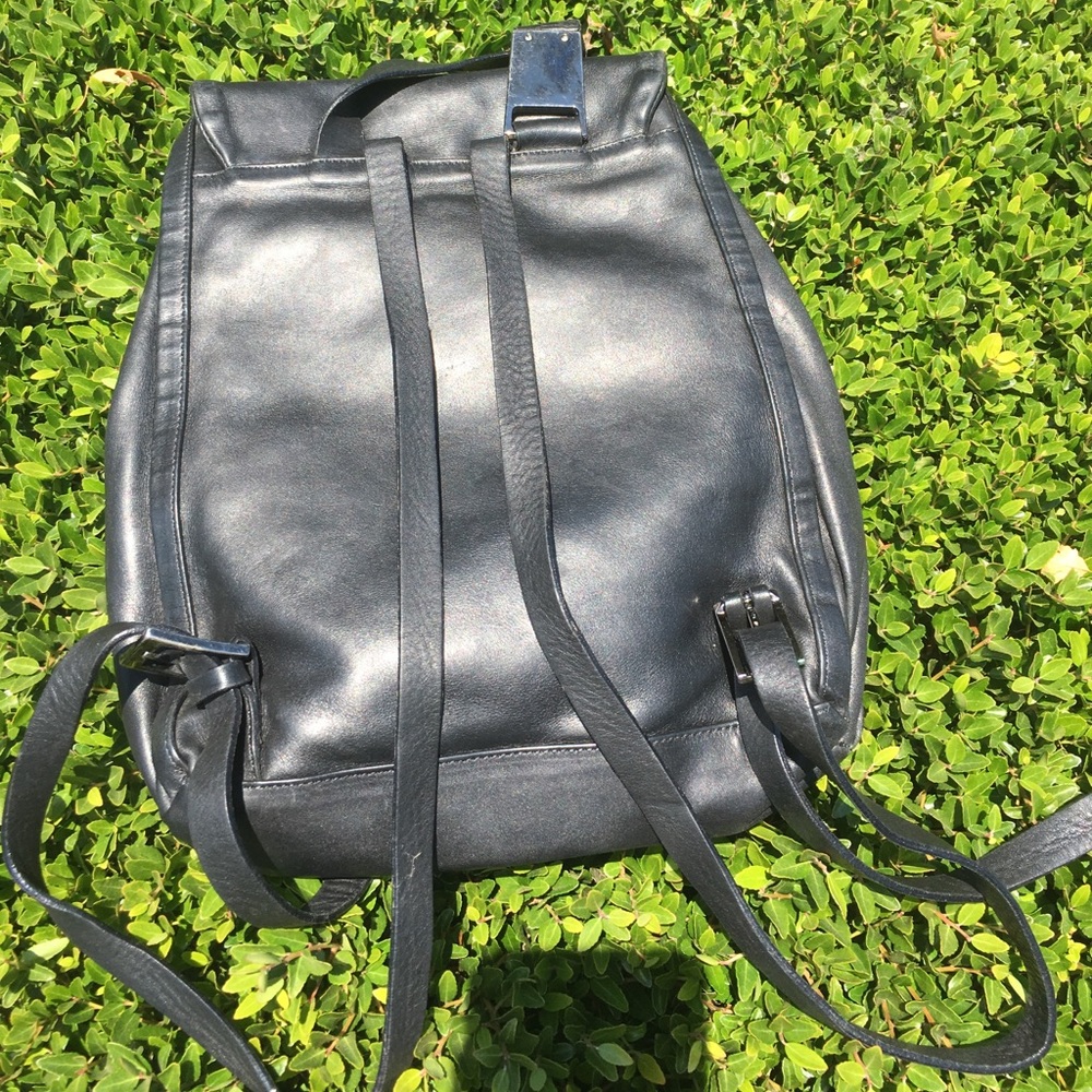Leather mini backpack