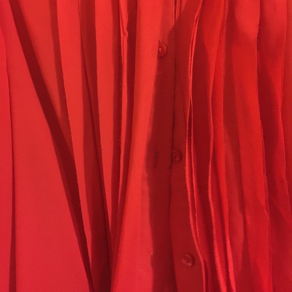 Ann Taylor Loft sheer red blouse - Picture 4 of 6