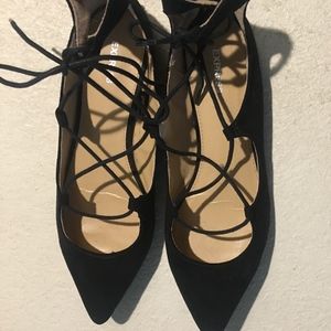 Express Lace Up Ballet Flats