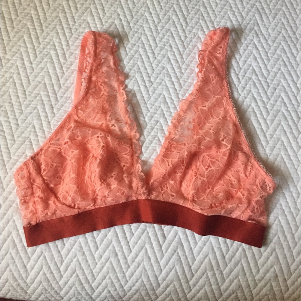 NWOT american eagle neon pink and rust bralette