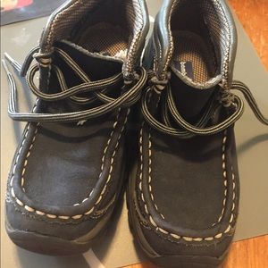 Bambino kids blue leather shoes boots 12/13