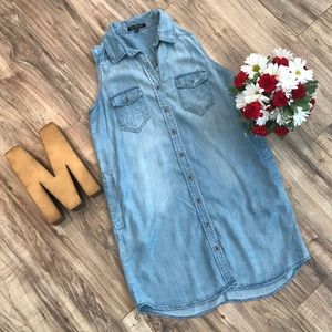 Denim shirt dress