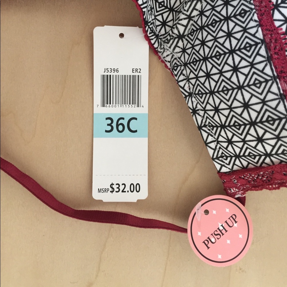 Patterned Push up Bra - Picture 3 of 4