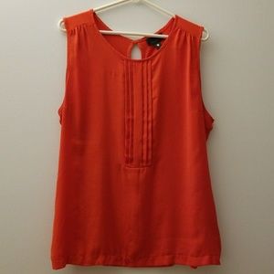 Worthington Orange Sleeveless Blouse