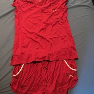 PINK maroon pajama outfit