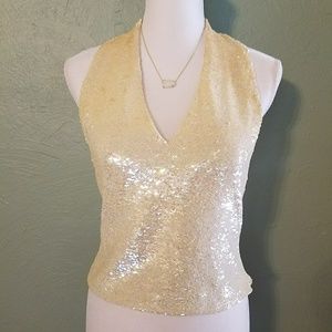 Lafayette 148 Sequin Halter Top