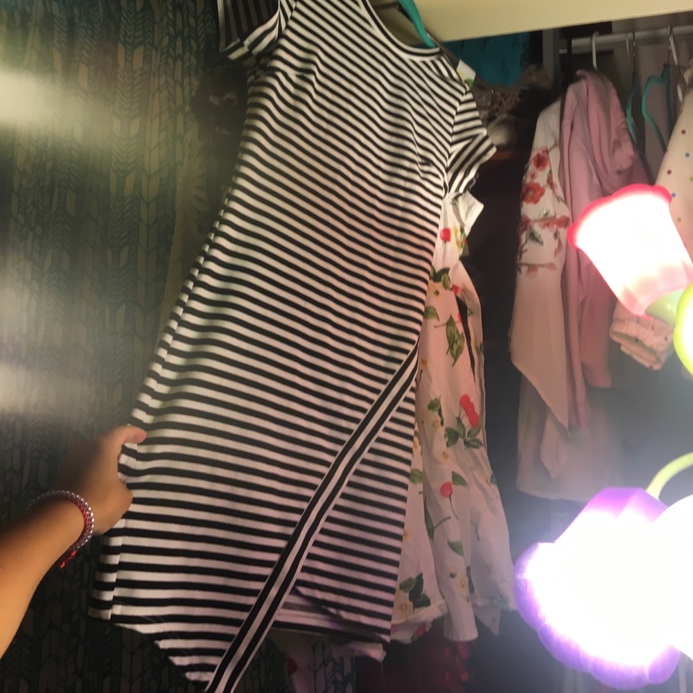 black and white dress