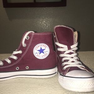 Maroon High Top Converse