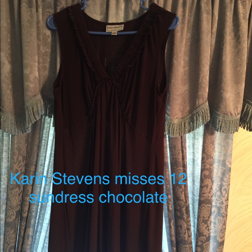 Karin Stevens Misses Sz 12 Chocolate Fun Dress