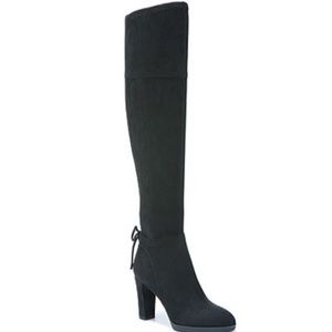 Black Suede Over-the-knee Franco Sarto Boots (7.5)