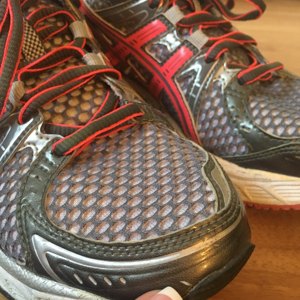 Asics athletic shoes grey/pink - Picture 2 of 4